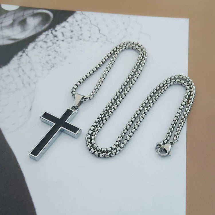 PENDRA Cross Black Pendant Necklace