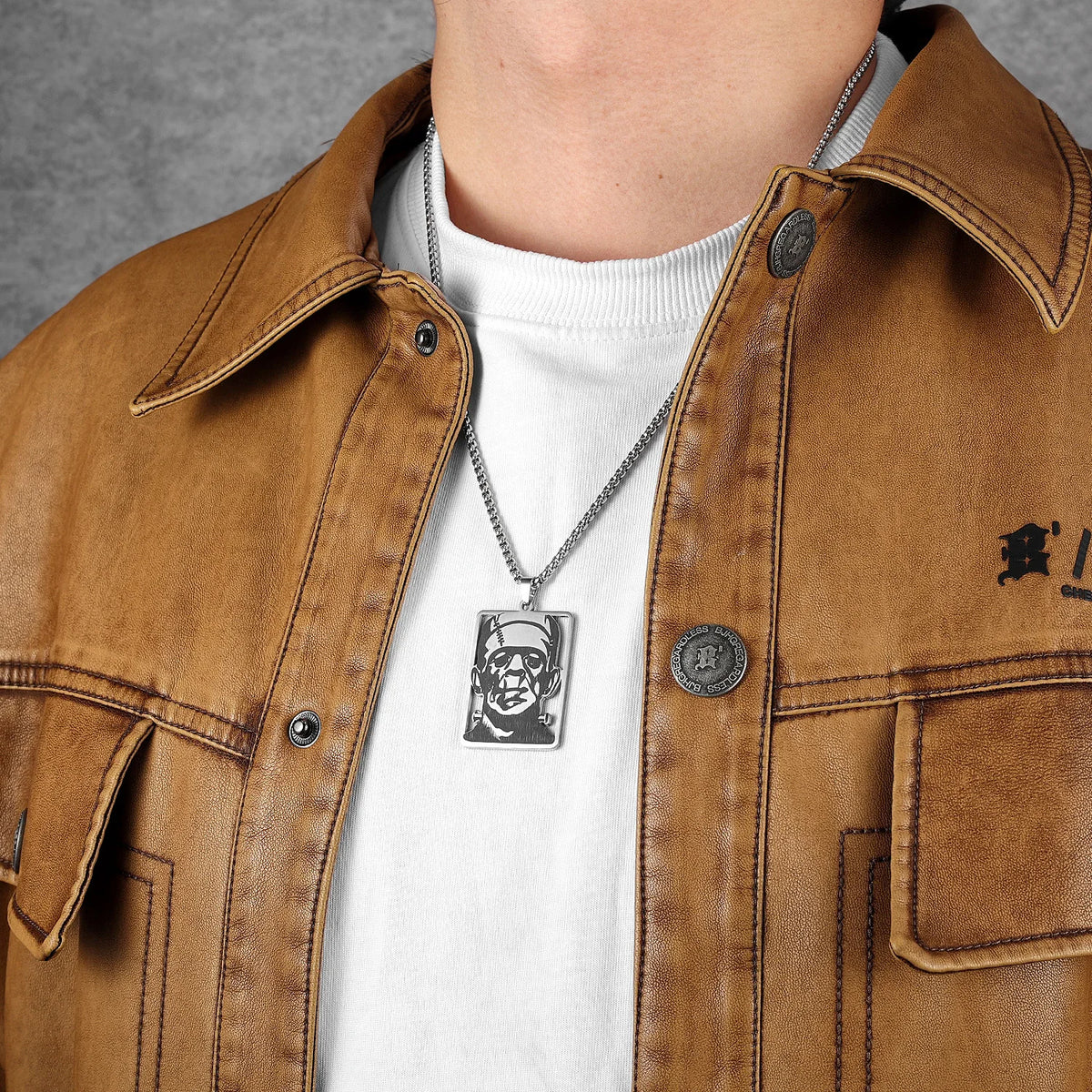PENDRA Frankenstein Sweater Steel Necklace