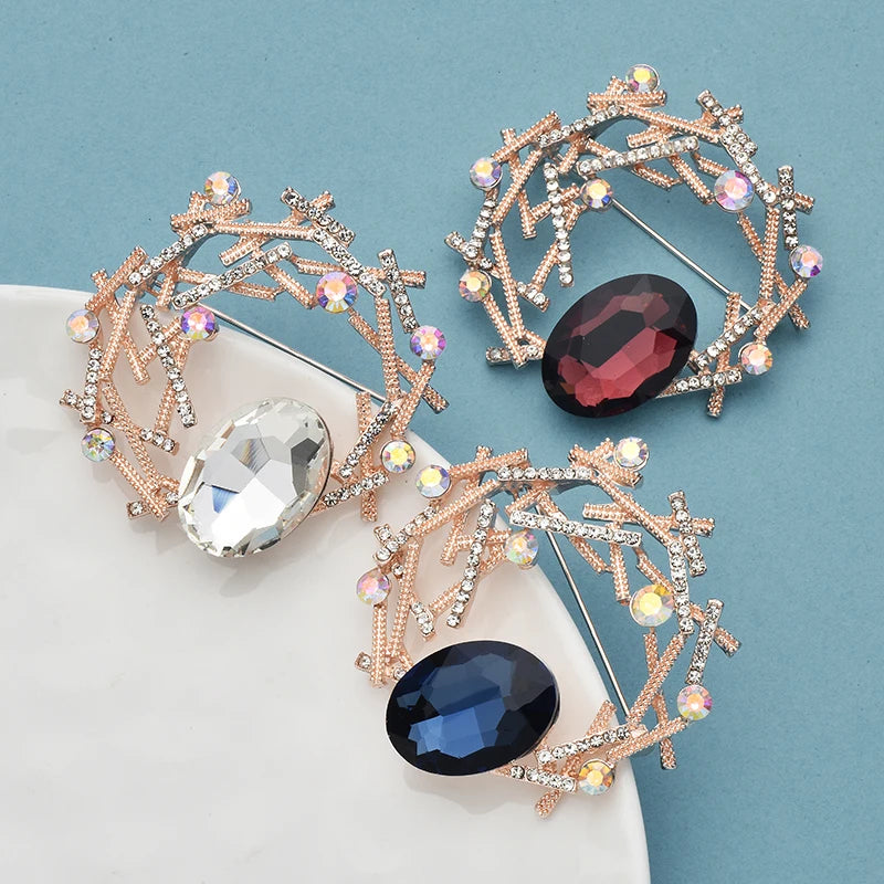 PENDRA Celestine Crystal Brooch