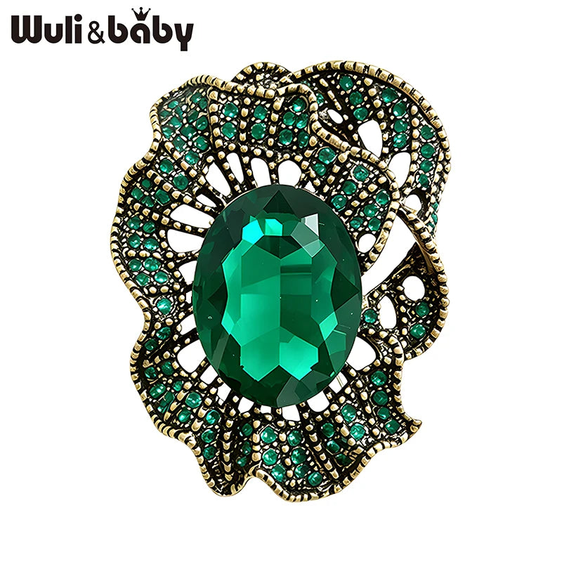 PENDRA Crystelle Vintage Crystal Flower Brooch