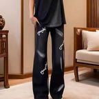 PENDRA Straight Mud Graffiti Pants