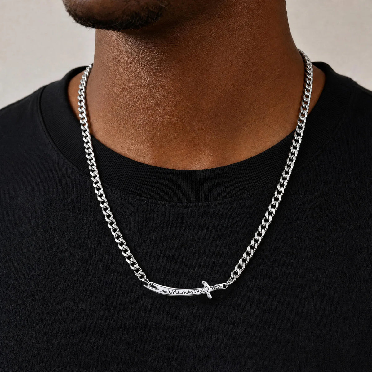 PENDRA Sword Cuban Pendant Necklace