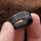 PENDRA Runering Vintage Stainless Steel Viking Rune Ring