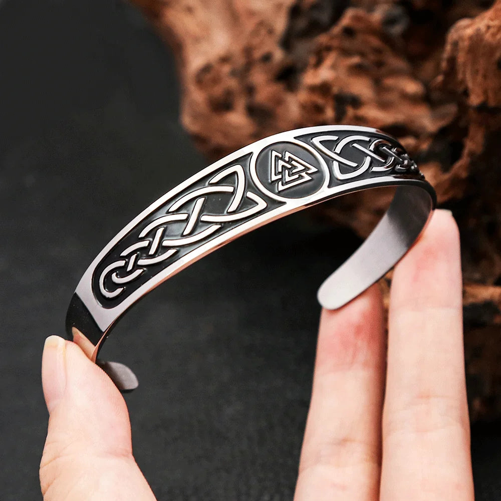 PENDRA Valknut Viking Stainless Steel Bracelet