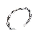 PENDRA Twistweave Stainless Steel Open Cuff Bracelet