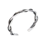 PENDRA Twistweave Stainless Steel Open Cuff Bracelet