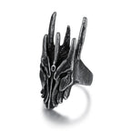 PENDRA Sauron Black Helm Gothic Ring