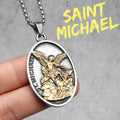 PENDRA Jesus Angel Cross Steel Necklace