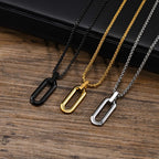 PENDRA Box Geometric Pendant Necklace
