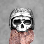 PENDRA Rider Life Skull Steel Ring
