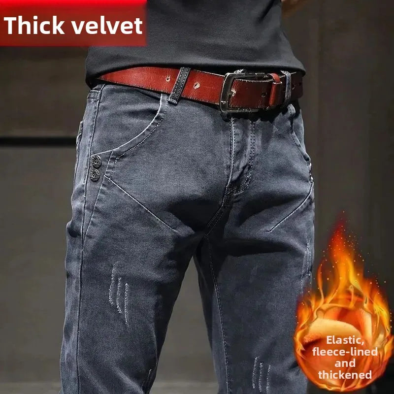 PENDRA Velvet Straight Brushed Trousers