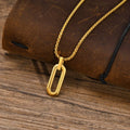 PENDRA Box Geometric Pendant Necklace