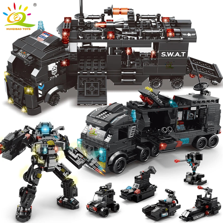 PENDRA 8in1 SWAT Police Building Set