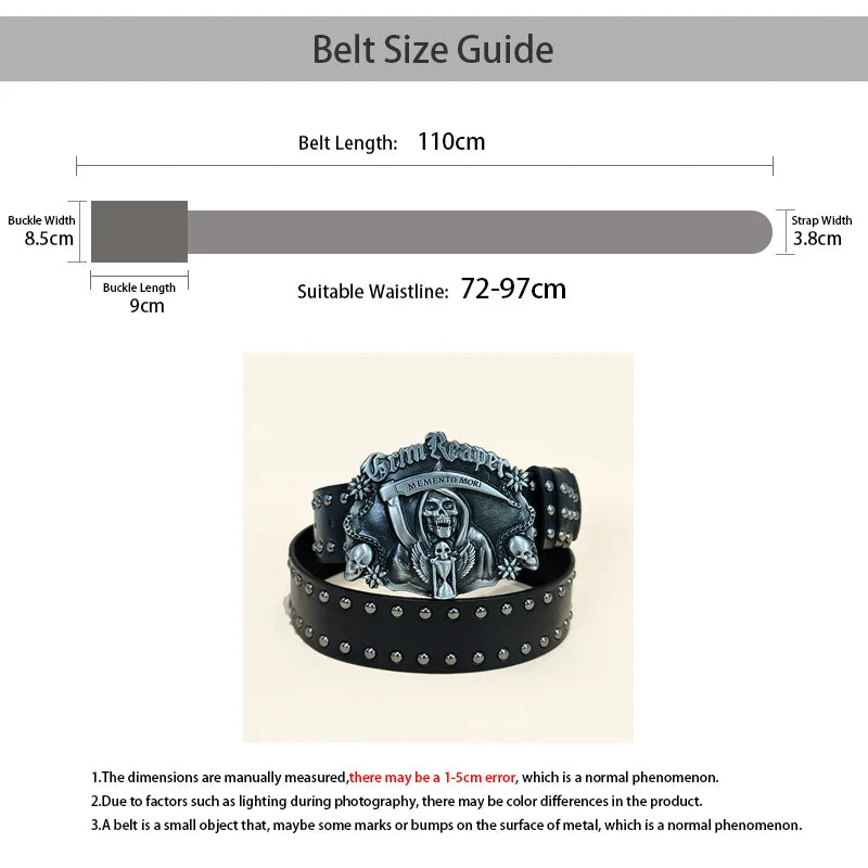 PENDRA Galaeva Black Skull Luxury Belt