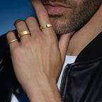 2/4/6/8mm Tungsten Carbide Ring for Men Women,Gold Plated Stacker Band, Pinky Ring Thumb Rings,Mid Finger Rings Gift
