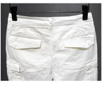 Korean Washed Luxury Men's Slim Jeans Designer Denim Short Pants for Summer Boyfriend Stretch Straight White Cargo Cotton Shorts