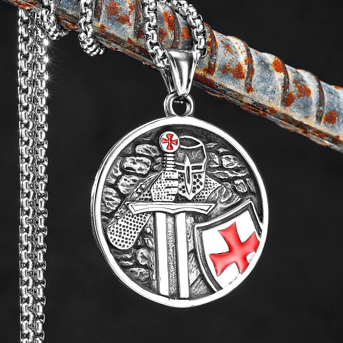 PENDRA Crusade Paladin Steel Necklace