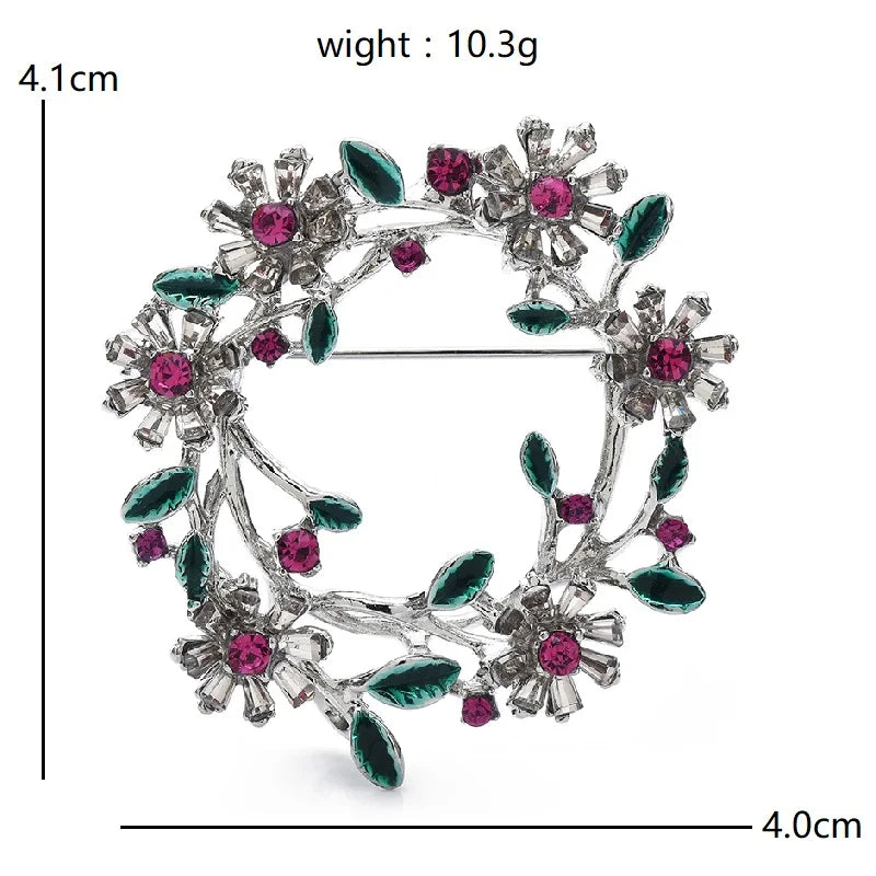 PENDRA Florielle3 Rhinestone Brooch