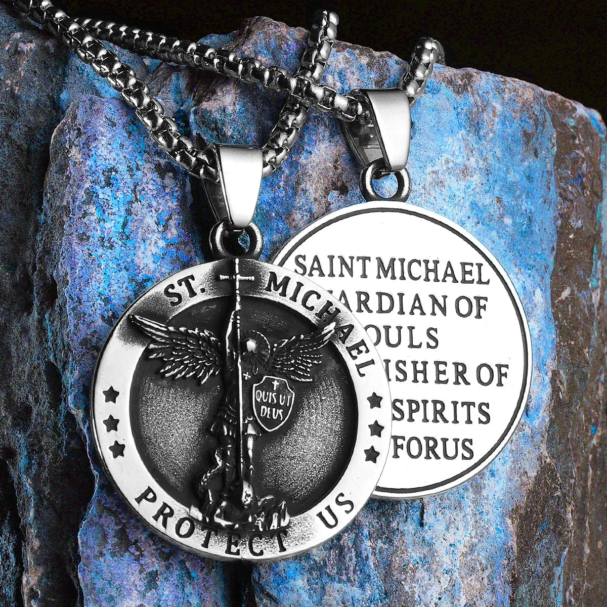 PENDRA St Michael Arch Steel Necklace