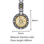 PENDRA Rune Gold Compass Necklace