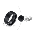 PENDRA Inclined Plane Matte Steel Ring