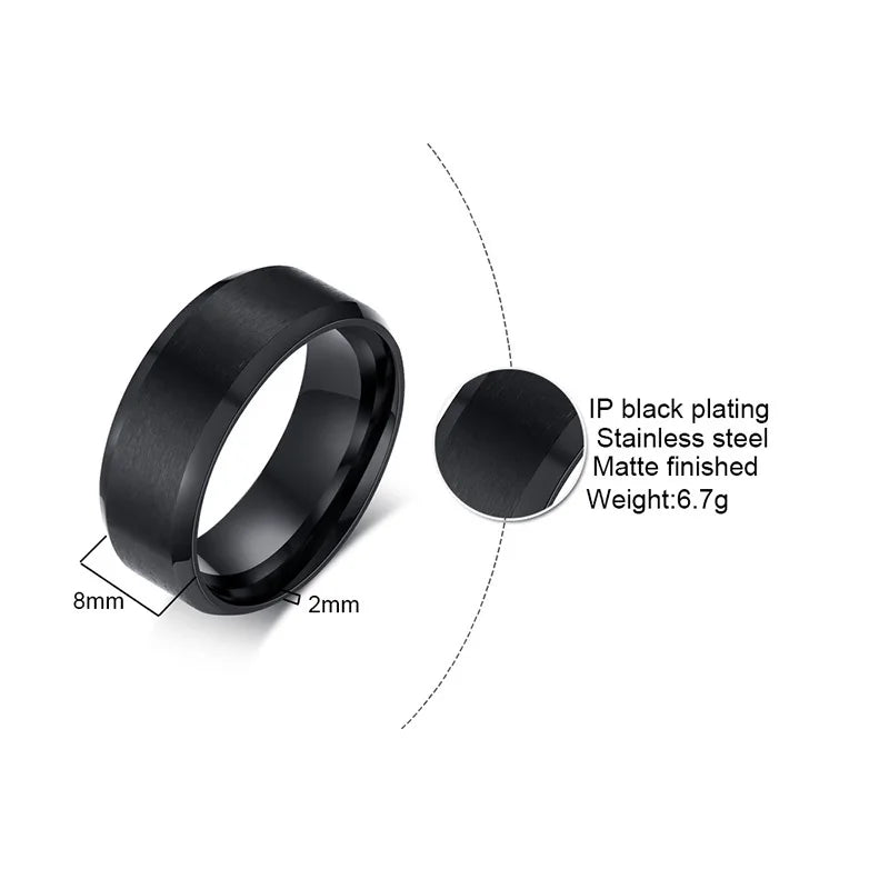 PENDRA Inclined Plane Matte Steel Ring