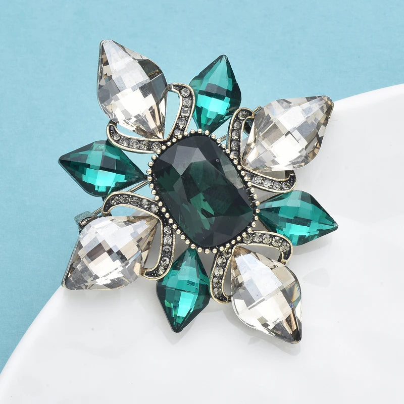 PENDRA Florielle36 Rhinestone Brooch