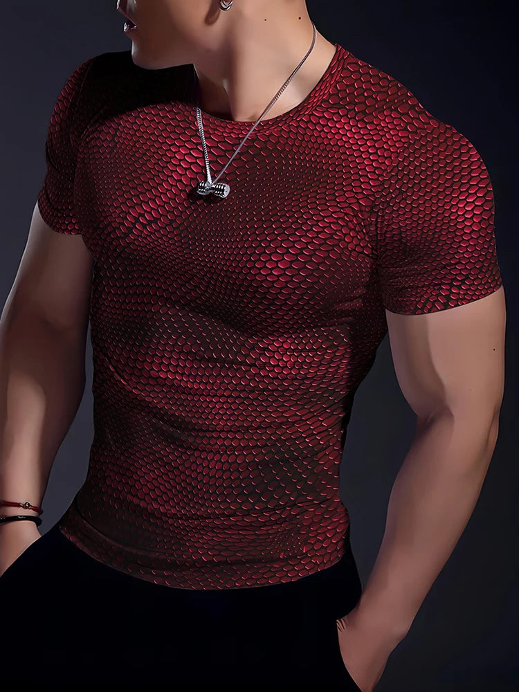 PENDRA Printed Urban Short-Sleeve Running T-Shirt