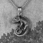 PENDRA Chameleon Lizard Animal Steel Necklace