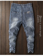 PENDRA Elastic Waist Denim Washed Pants