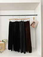 Autumn and winter new retro fashionable high-end velvet versatile casual pants loose fit wide leg pants for women