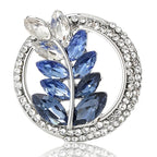 PENDRA Harvest Crystal Wheat Round Brooch