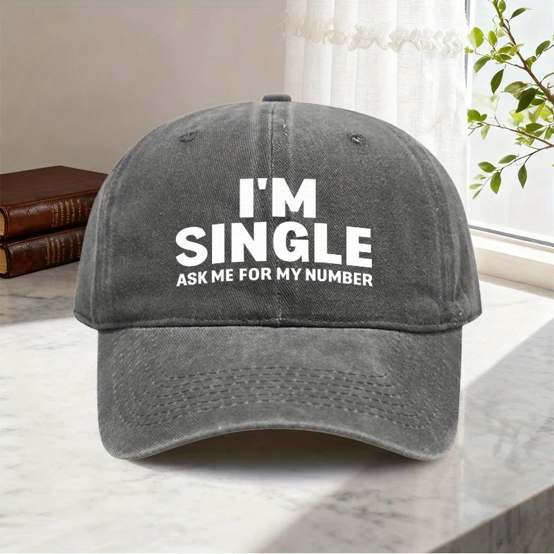 PENDRA Single Ask Number Funny Dating Singles Parties Adjustable Baseball Cap