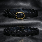 PENDRA Jadeora Leather Black Pin Buckle Gothic Belt