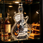 Billy Gibbons Guitar Glass Whiskey Decanter 1969-2026 Anniversary Decorative Liquor Bottle Music Lover Gift