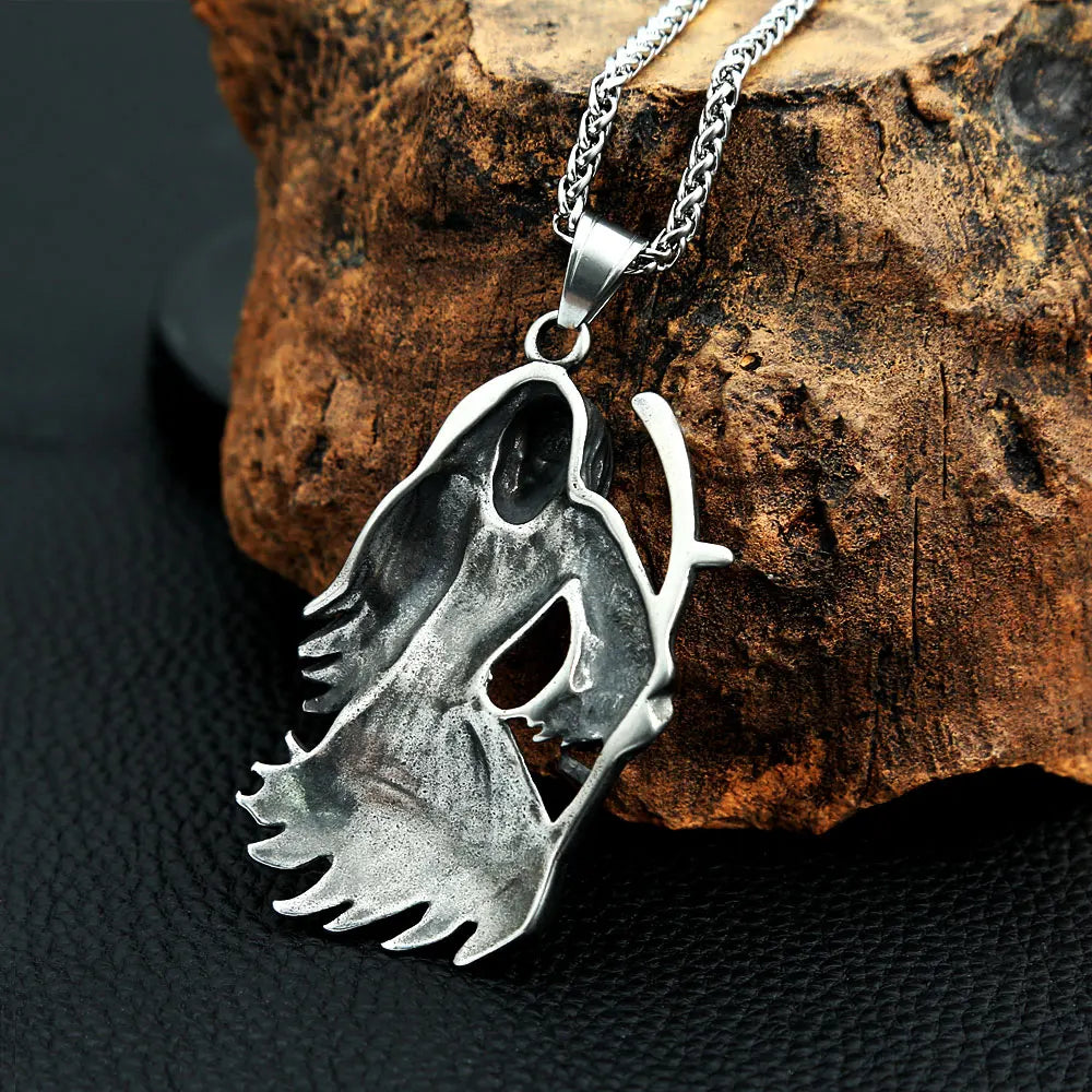 PENDRA Deathscythe Skull Scythe Pendant