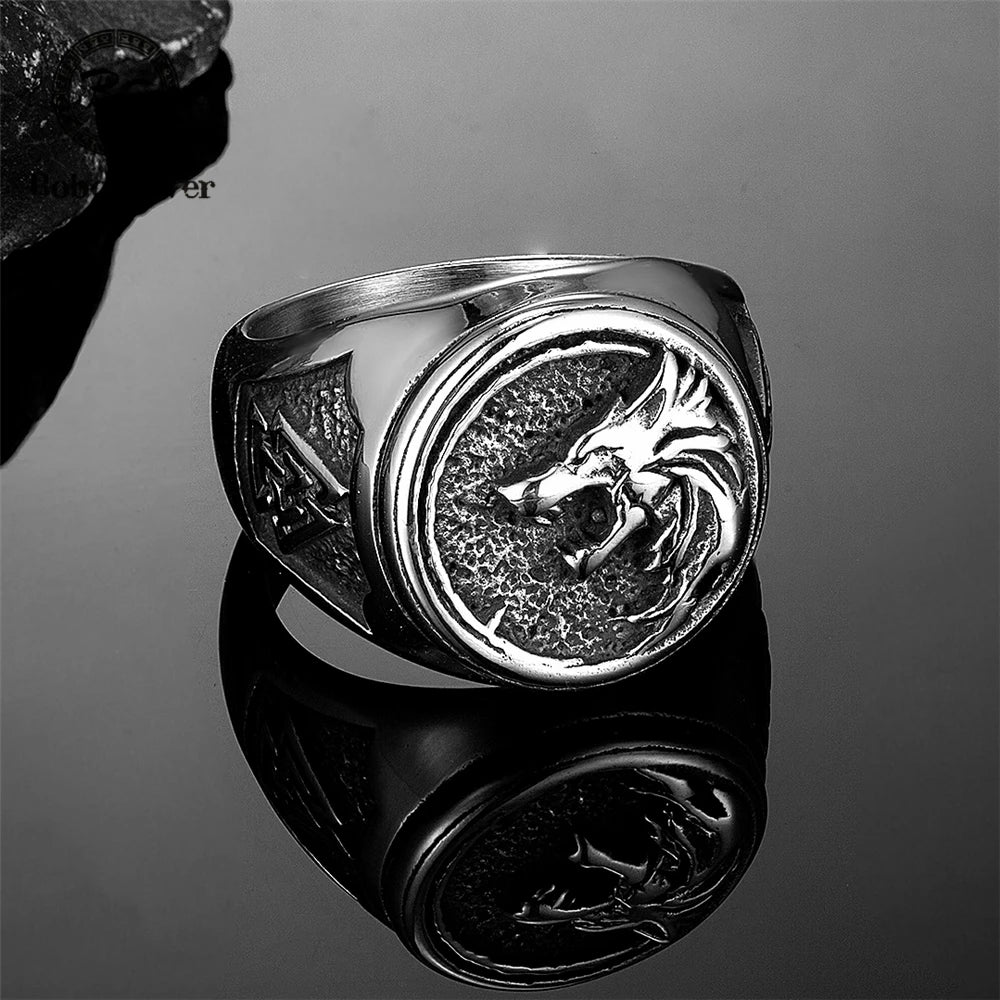 PENDRA Wolf Rune Ring