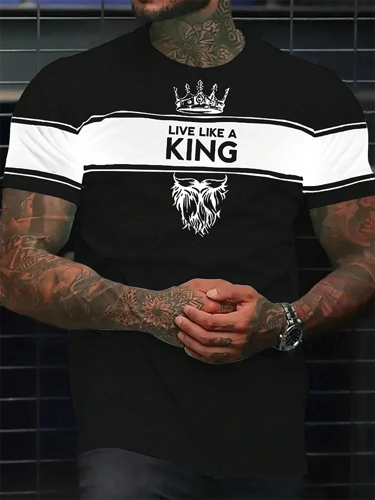 Summer Daily Casual Men's T-shirt Outdoor Street Short Sleeve Personalized Mexican Rooster Battle Print Men's Crewneck T-shirt