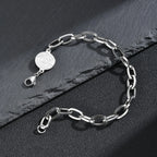 Saint Benedict Bracelet for Men,Gold Silver Color Stainless Steel Link Chain Wristband,Catholic Christian Medal Jewelry Gift