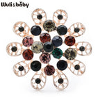 PENDRA Crystelle Rhinestone Flower Brooch