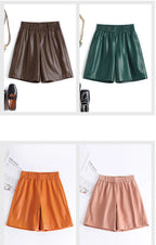 PENDRA Full Leather Wide Leg Shorts