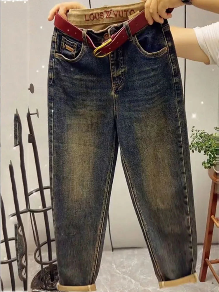 PENDRA Stretch Harem Ankle Jeans
