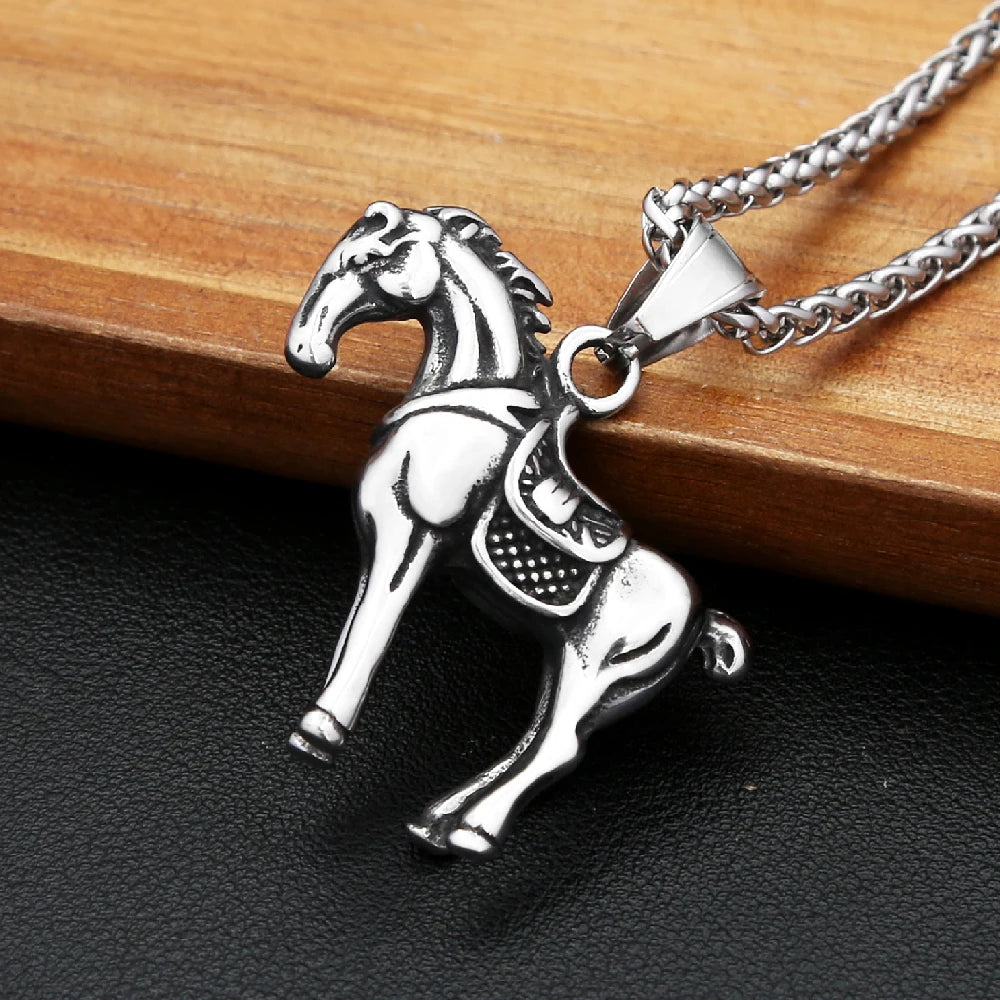 PENDRA Horseforge Punk Horse Pendant Necklace