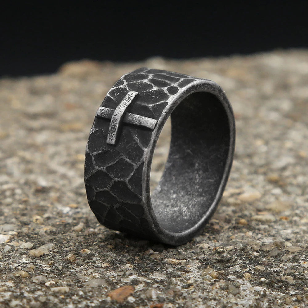 PENDRA Crosssteel 316L Stainless Steel Cross Ring