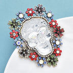 PENDRA Big Heavy Enamel Flower Wrench Jewelry Badge Brooch