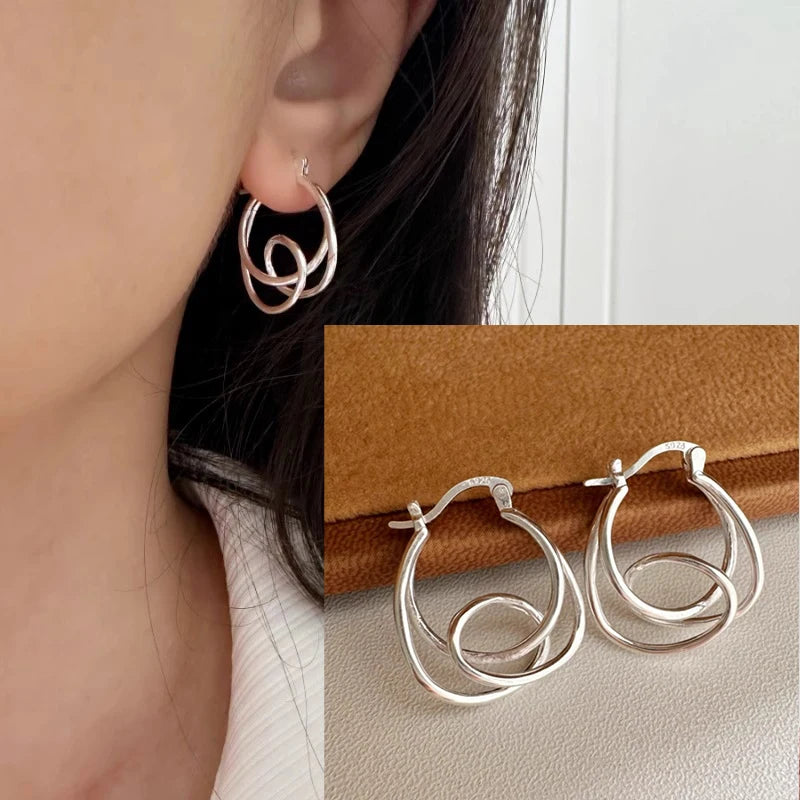 PENDRA Geometry Sterling Silver 5 Earrings