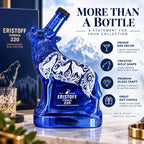 Blue Wolf Glass Decanter Animal Shaped Whiskey Liquor Bottle Creative Spirits Container Home Bar Decor Collectible Gift