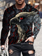 PENDRA Eagle Long Sleeve Print T-Shirt