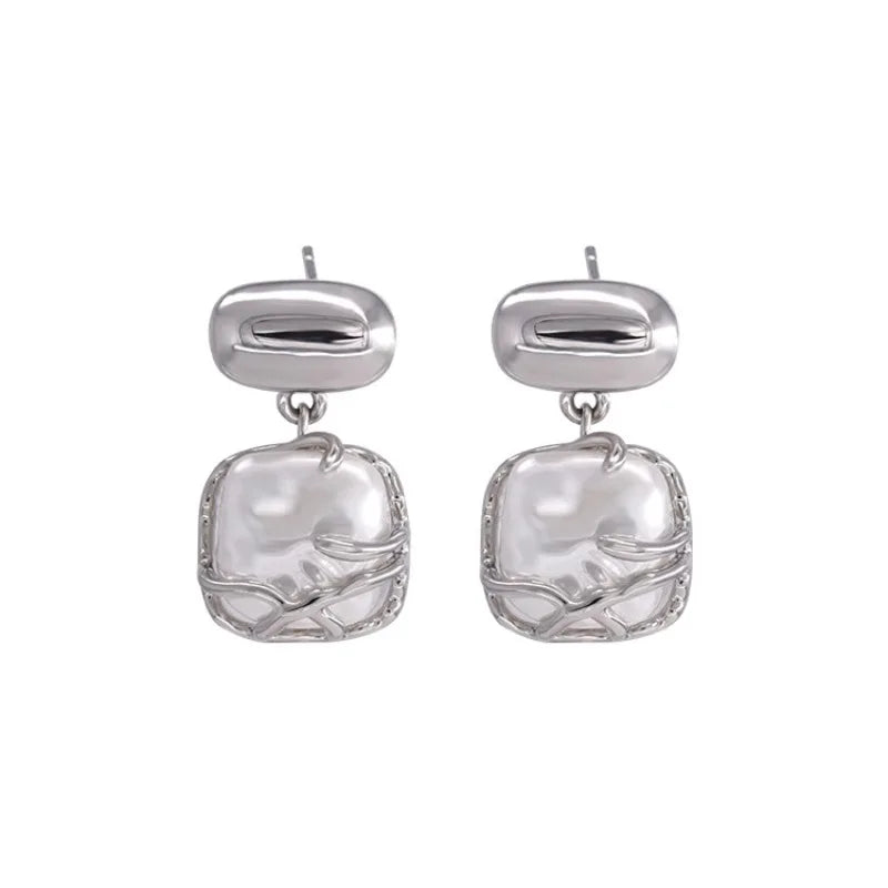 PENDRA Liquid Lava Sterling Silver Earrings