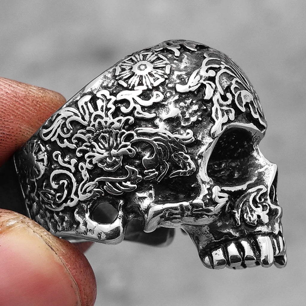 PENDRA Skull Boyfriend Biker Steel Ring